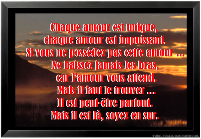 Citation d'amour en image