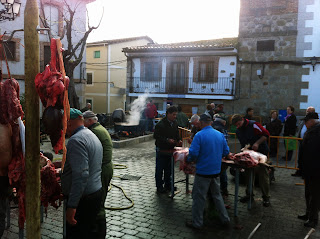 Matanza del cerdo en Parrillas (Toledo).