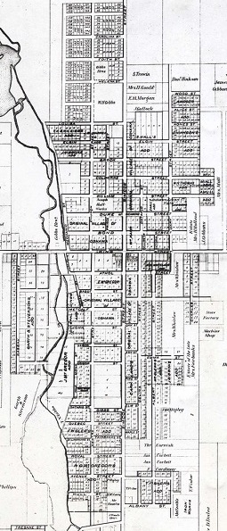 Image: Map of Oshawa: ca. 1850. Source: OurOntario.ca