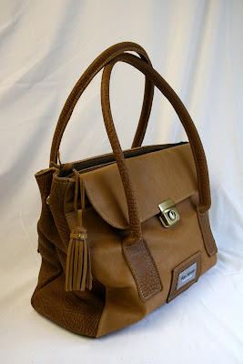 Light tan handmade holdall