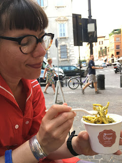 Bigoi pasta to-go in Venice Italy