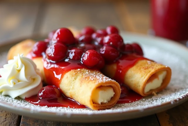 Cherry Cheesecake Chimichangas