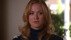 Yvonne Strahovski playing Sarah Walker on Chuck