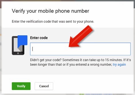 Google Plus mobile verify