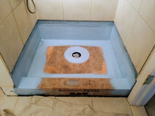 Shower pan waterproofing