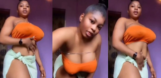 "See as stand and big" ~ Busty Lady in video online thrill her followers [watch]