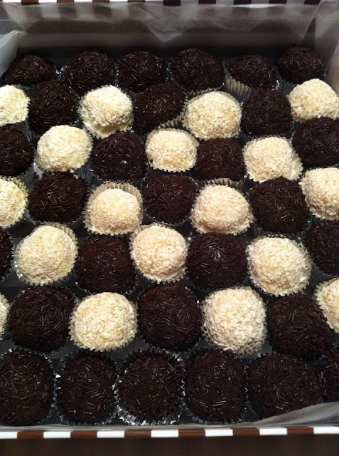 trufas de chocolate blanco