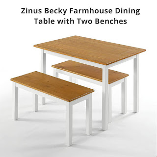 farmhouse table with bench