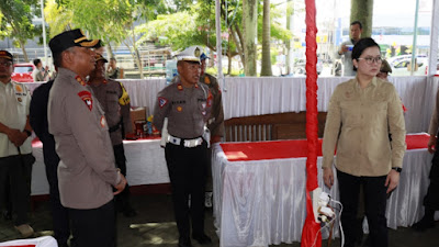 Kapolres Poso bersama Pejabat Daerah dan TNI-Polri Cek Kesiapan Pos Pam dan Pos Yan untuk Mudik Lebaran