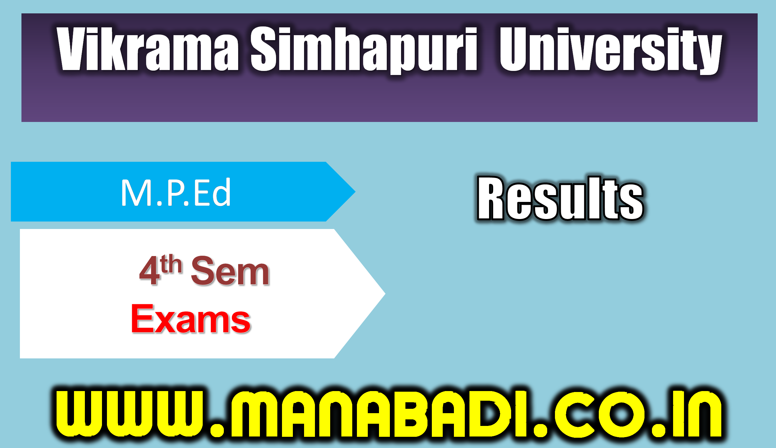 Vikrama Simhapuri University - M.P.Ed 4th Sem Exam August, 2023 Results