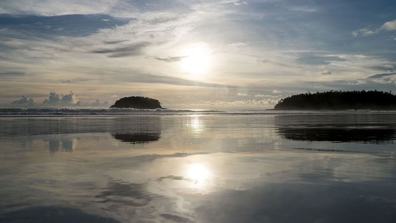 Phuket tropical sunset in Kata beach, Thailand