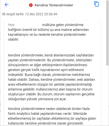 Google Analytics Kendine Yönlendirmeler Sorunu ve Çözümü