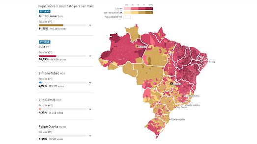 A map with all 124 Brazilian teams that will compete in next