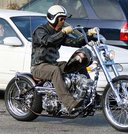 brad pitt on motorcycle