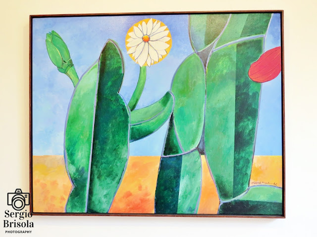 Vista ampla da Obra "Cactos e Flor" na Galeria de Arte André, Cerqueira César