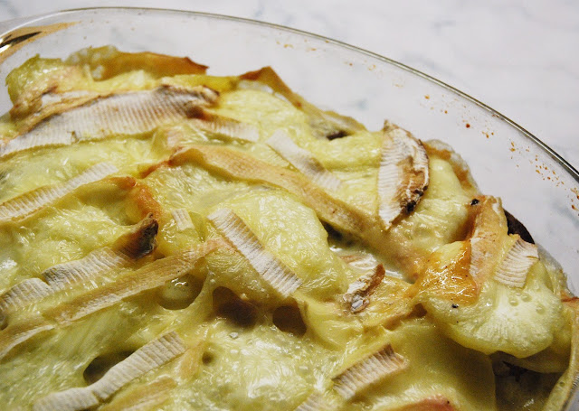 Gratin pommes de terre champignons Mont d'Or