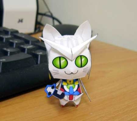 Anime Cat Gundam Exia Papercraft