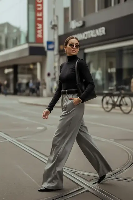 Wide-Leg Trousers + Slim-Fit Tops