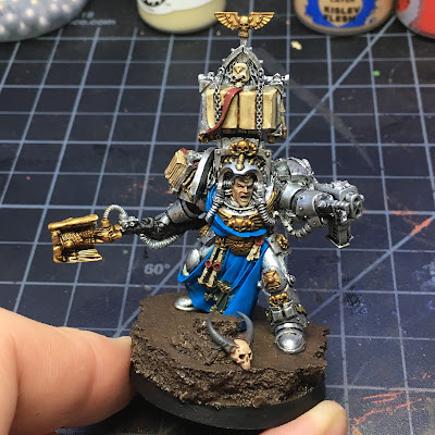 Grey Knights Librarian WIP First session's paint job