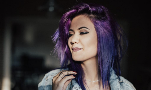 purple hair highlights 2020 