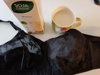 Soy milk and black Doreen bra.