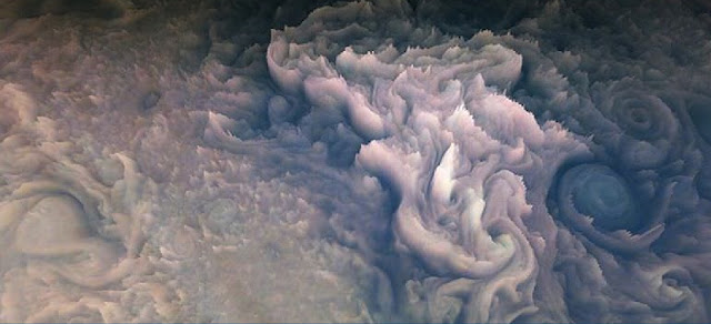 Кадр из анимации облаков Юпитера