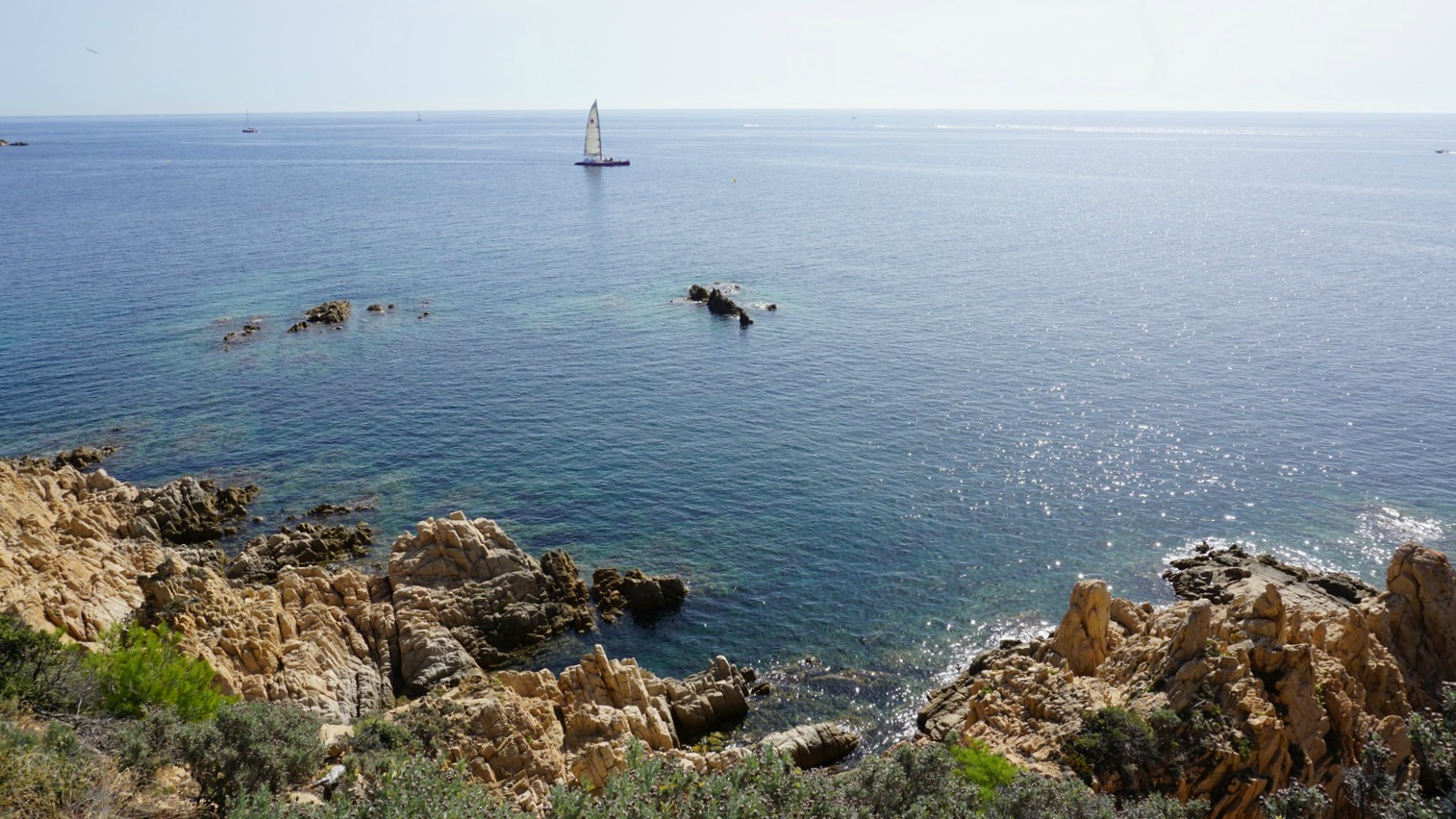 View from coastal trail to l'Escalet