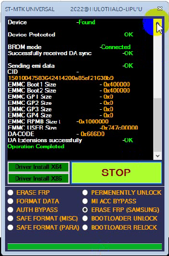 st mtk universal frp tool