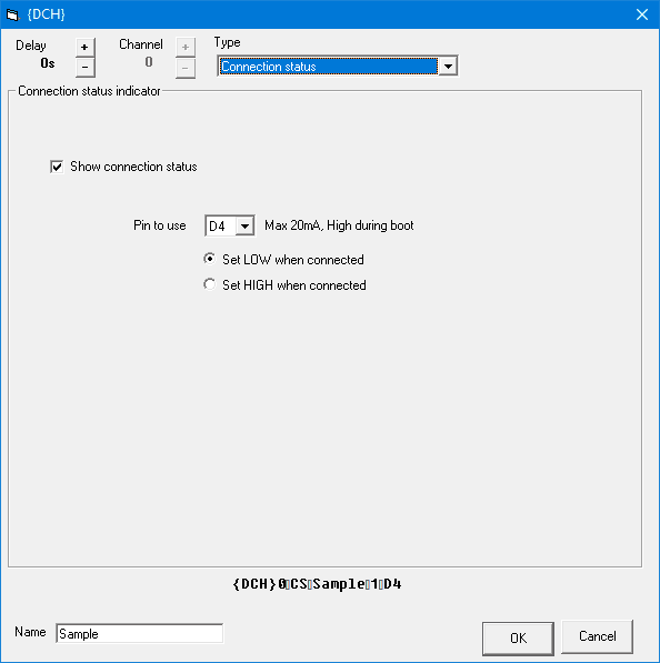 configuring connection status