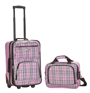 Rockland Luggage 2 Piece Set, Pinkcross, Medium