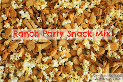 Back to School Snack Mix Recipes - Ranch Party Snack Mix