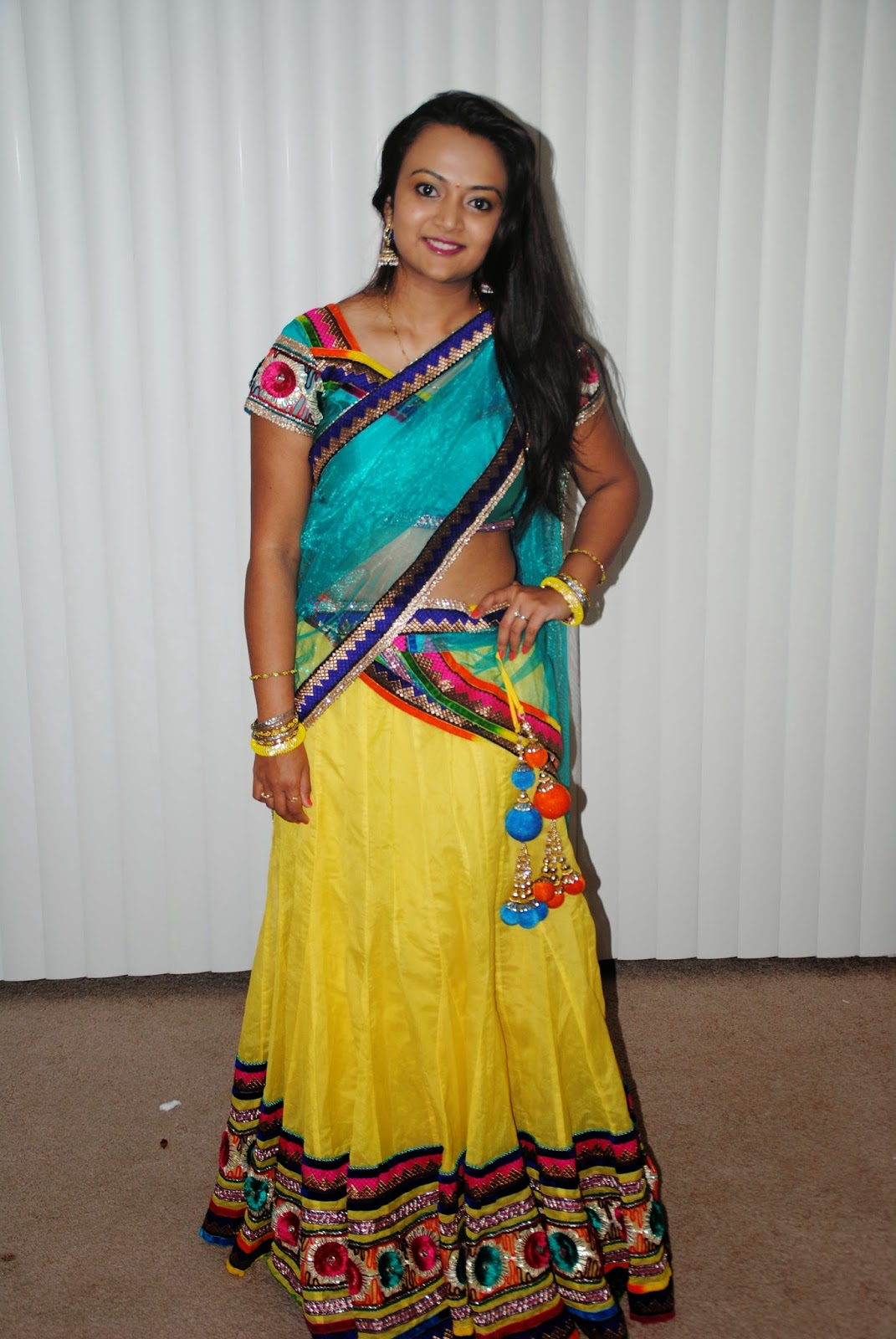 Indian bridal wear, beautiful indian girl, authentic indian wear, designer lehenga , Seattle indian store , yellow and green combination dress, indian-usa fashion blogger 