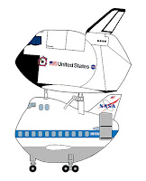 Hasegawa Egg Plane SPACE SHUTTLE ORBITER & BOEING 747 (60507) Color Guide & Paint Conversion Chart