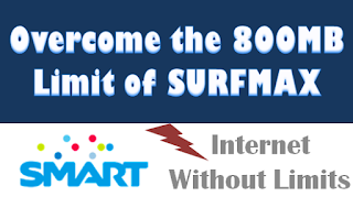 tutorial bypass, Surfmax, surfmaxplus, 800MB, data, cap, limit, bandwidth, Smart, KickStart, Smartbro