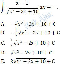 Soal Integaral Tak Tentu, UN 2018 Matematika IPA No. 20