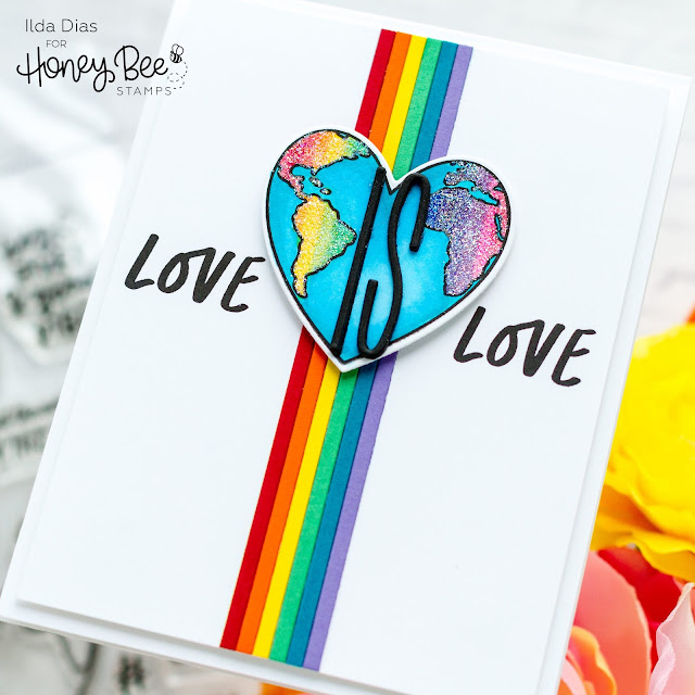Love is Love, Rainbow, Pride, Card,Honey Bee Stamps,Sneak Peek,Card Making, Stamping, Die Cutting, handmade card, ilovedoingallthingscrafty, Stamps, how to,High Five Stamp Set,