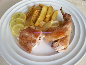 Coniglio al timo e al limone - Baked rabbit with thyme and lemon