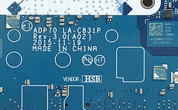 ADP70 LA-C831P REV 3.0 BIOS Dell Latitude E5470