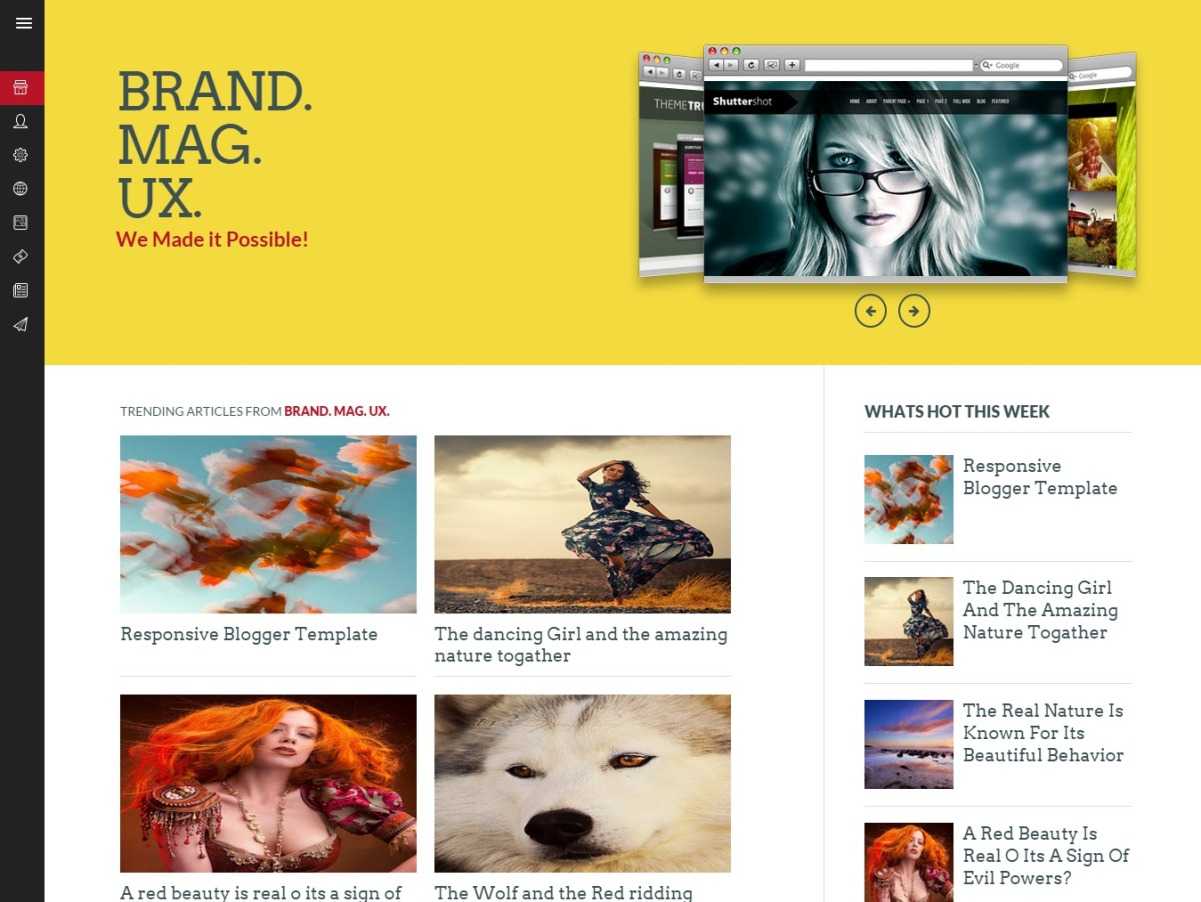 Brand Max UX Magazine Blogger Template