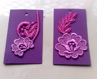 lace thread patch bookmarks