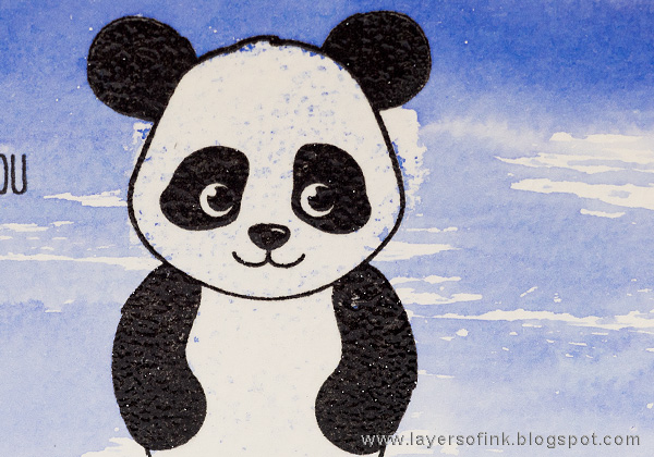 Layers of ink - Panda Coloring Book Tutorial by Anna-Karin with Simon Says Stamp 3 Sided Scallop