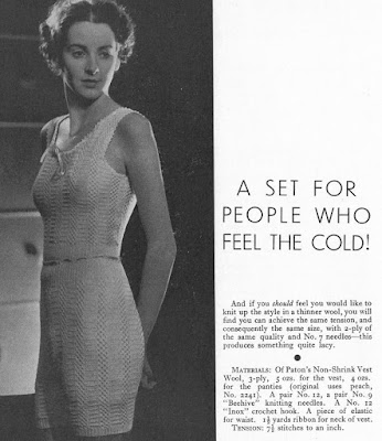 The Vintage Pattern Files: Free 1930's Knitting Pattern - Vest and Panties