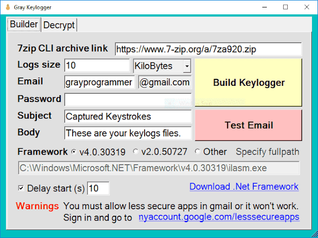 GRAY KEYLOGGER V3 + .NET SOURCE