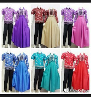  Baju Batik Gamis Sarimbit Kode SRG87