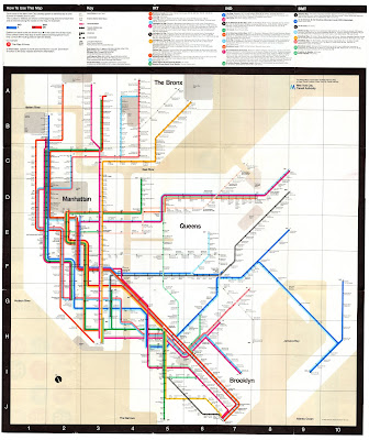 new york city subway map. famous NYC subway map from