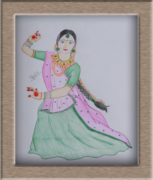 Raji Mussavar Art World - Classical Dance is one of the many diverse  cultural activities in our beautiful india .. I hope you guys will enjoy  this classical dance pencil sketch from