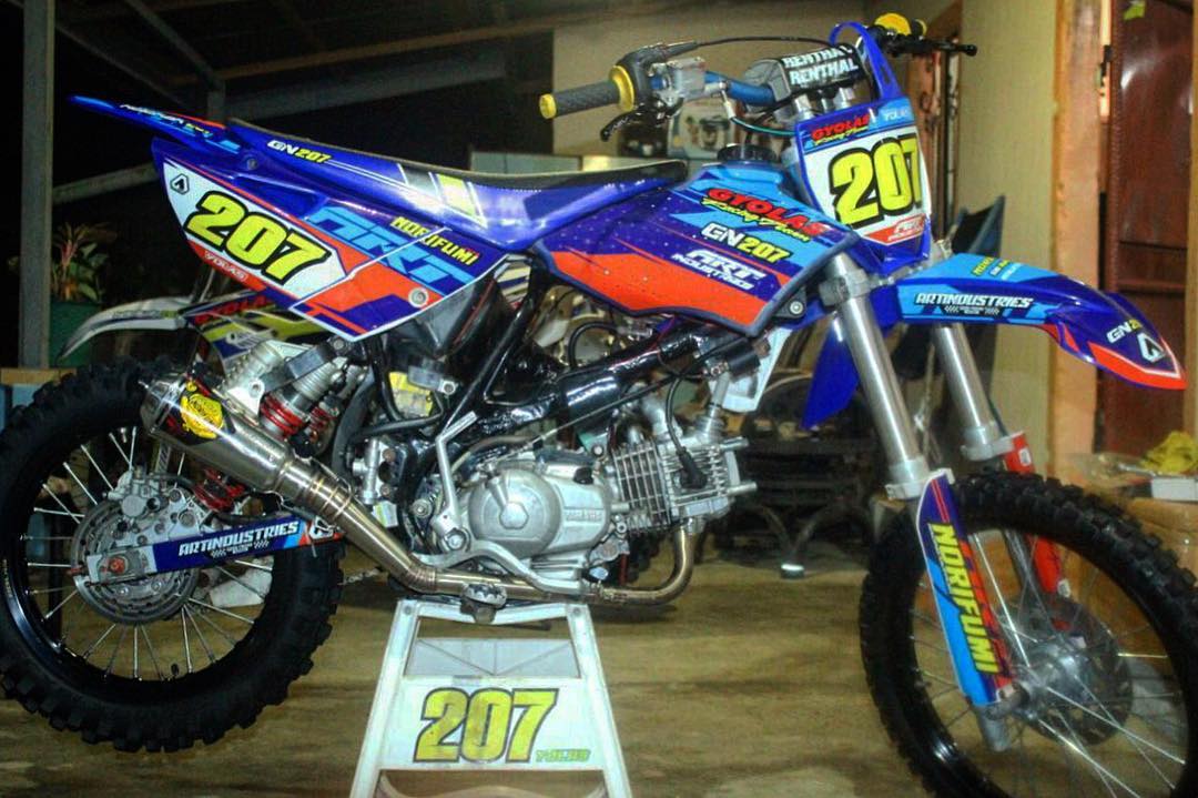 Gambar Modifikasi Trail Jupiter Z Gestrek Costum Decal 