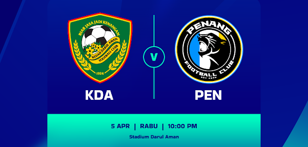Live Streaming Kedah vs Penang 5.4.2023