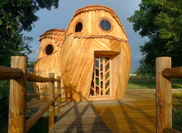 shedworking: sheds that look like owls