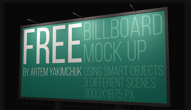 Night Billboard Mockup